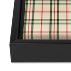 Festive Green & Red Christmas Plaid Framed Canvas Print Gallery Image 3