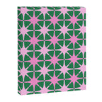 Festive Mid-Century Stars in Green & Pink Canvas Print Gallery Image 6