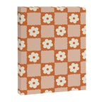 Flower Checker in Burnt Orange  Canvas Print Gallery Image 8
