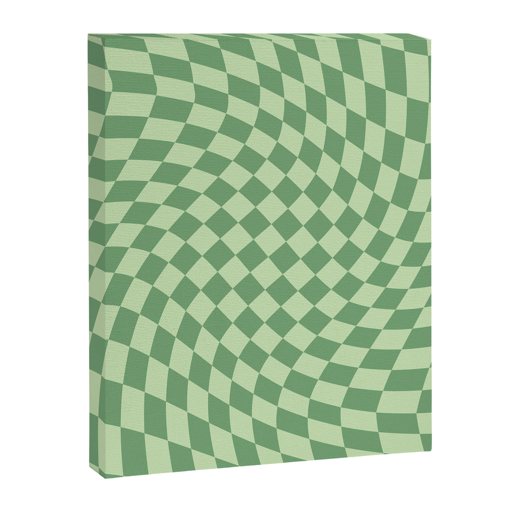 Forest Green Check Canvas Print Gallery Image 6