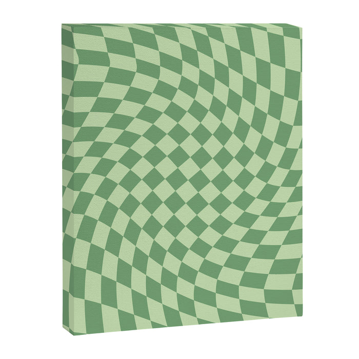 Forest Green Check Canvas Print Gallery Image 1