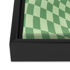 Forest Green Check Framed Canvas Print Gallery Image 3