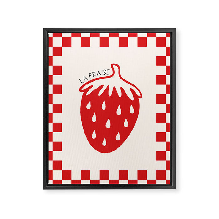 Fruit Series: Strawberry Framed Canvas Print Gallery Image 1