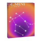 Gemini Star Sign Constellation, Aura Gradient Zodiac Art Canvas Print Gallery Image 6