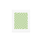 Green Checker Swirl Art Print Gallery Image 1