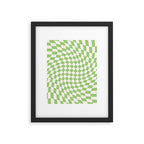 Green Checker Swirl Framed Art Print Gallery Image 5