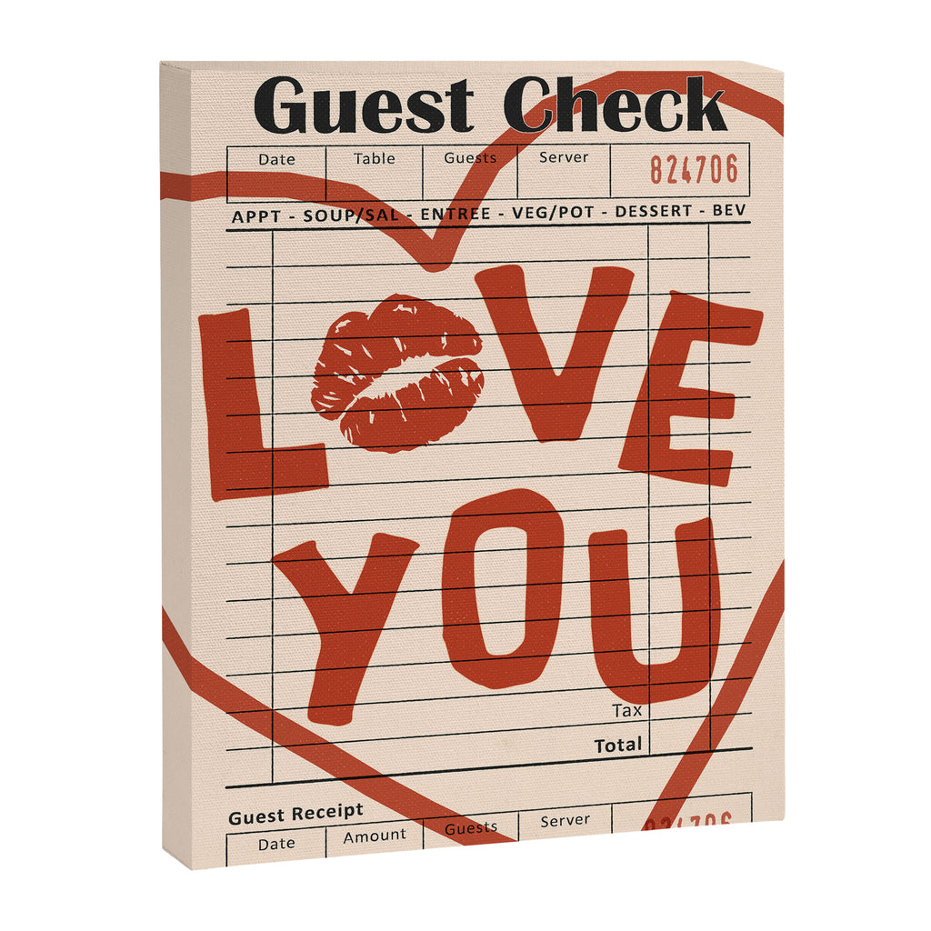 Guest Check Love You Canvas Print Gallery Image 6