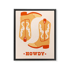 Howdy Cowboy Boots Framed Canvas Print Gallery Image 6