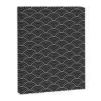 Japanese Waves Pattern Black on White Canvas Print Gallery Image 6