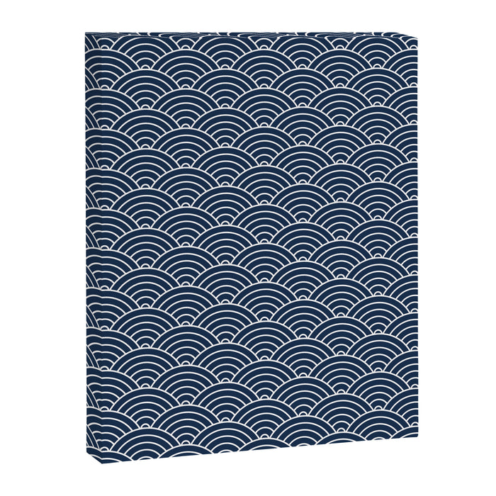 Japanese Waves Pattern Dark Blue Canvas Print Gallery Image 1