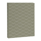 Japanese Waves Pattern Olive II Canvas Print Gallery Image 6