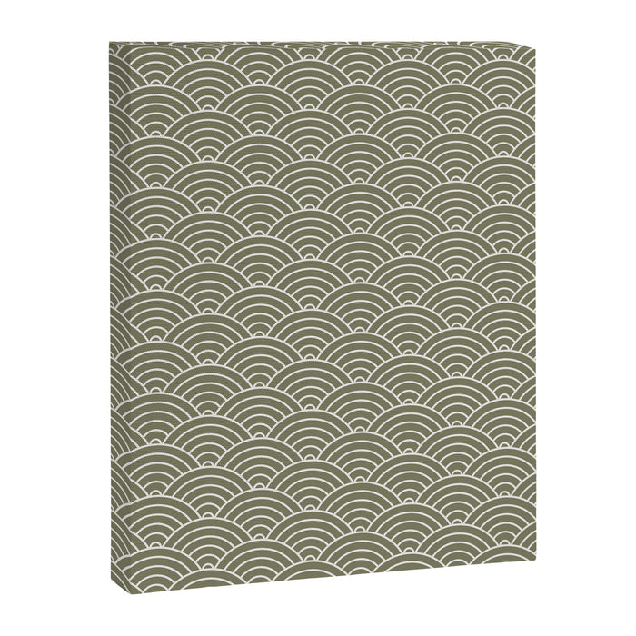 Japanese Waves Pattern Olive II Canvas Print Gallery Image 1