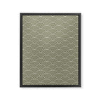 Japanese Waves Pattern Olive II Framed Canvas Print Gallery Image 6