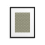 Japanese Waves Pattern Olive II Framed Art Print Gallery Image 5