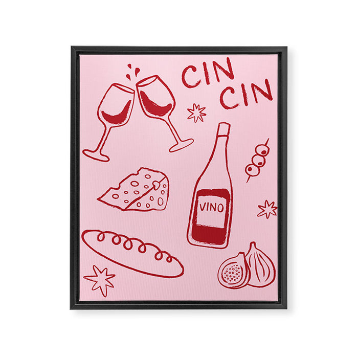 Late Dinner Framed Canvas Print Gallery Image 1