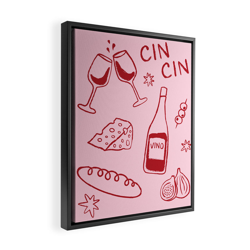Late Dinner Framed Canvas Print Gallery Image 2