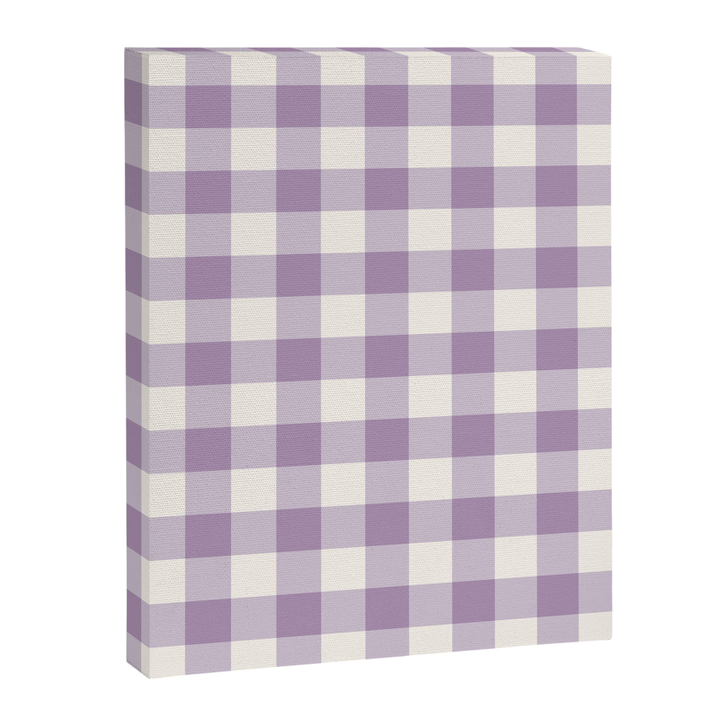 Lavender Gingham Canvas Print Gallery Image 6