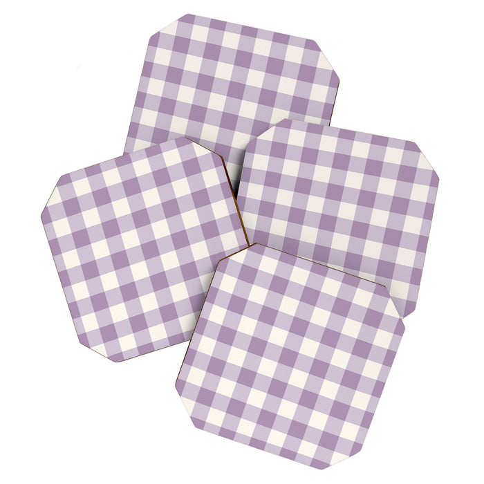 Lavender Gingham Coaster Gallery Image 1
