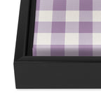 Lavender Gingham Framed Canvas Print Gallery Image 3