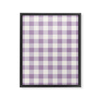 Lavender Gingham Framed Canvas Print Gallery Image 6