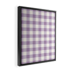 Lavender Gingham Framed Canvas Print Gallery Image 2