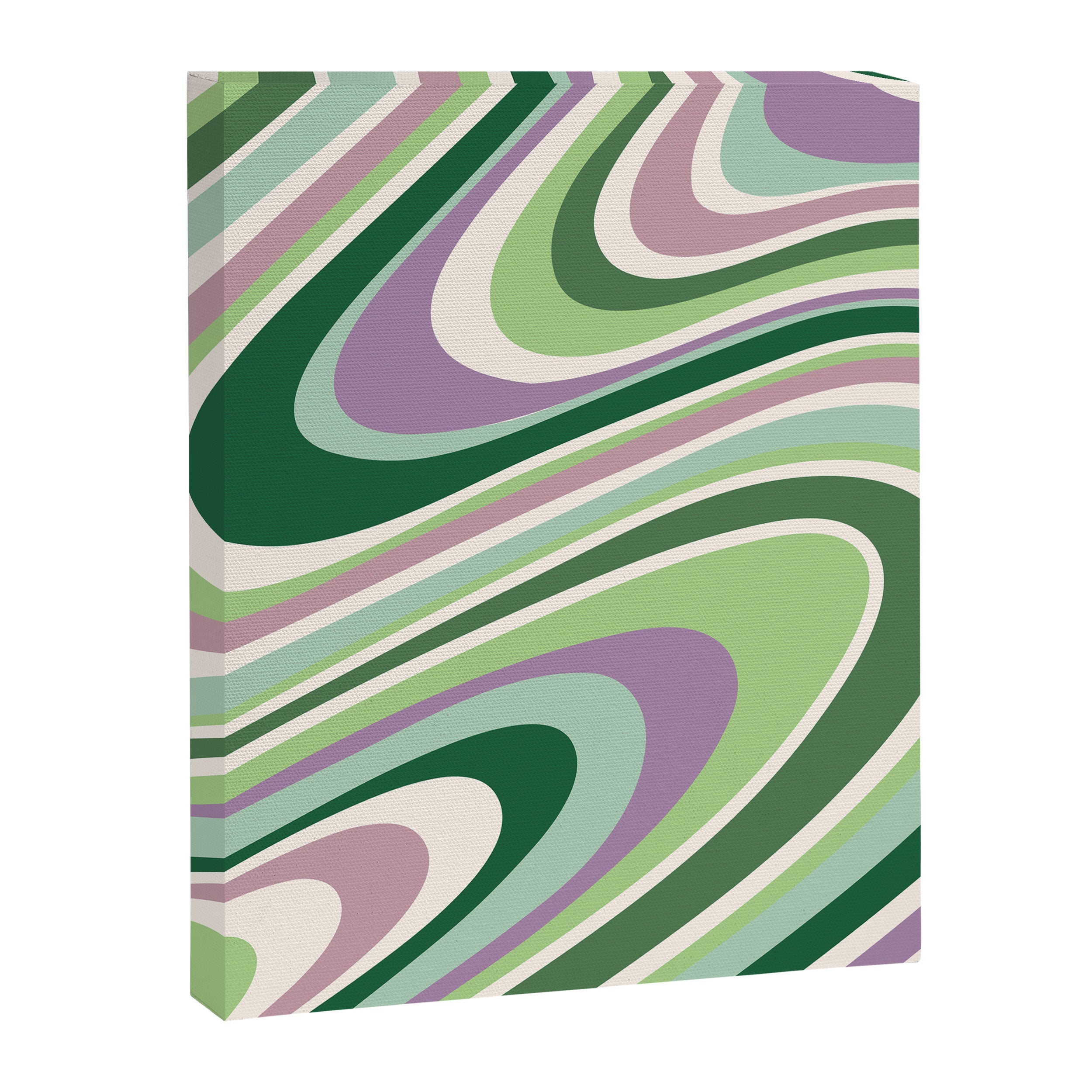 Liquid Swirl Groovy Ripple Retro 60s & 70s Pattern II Canvas Print Gallery Image 6