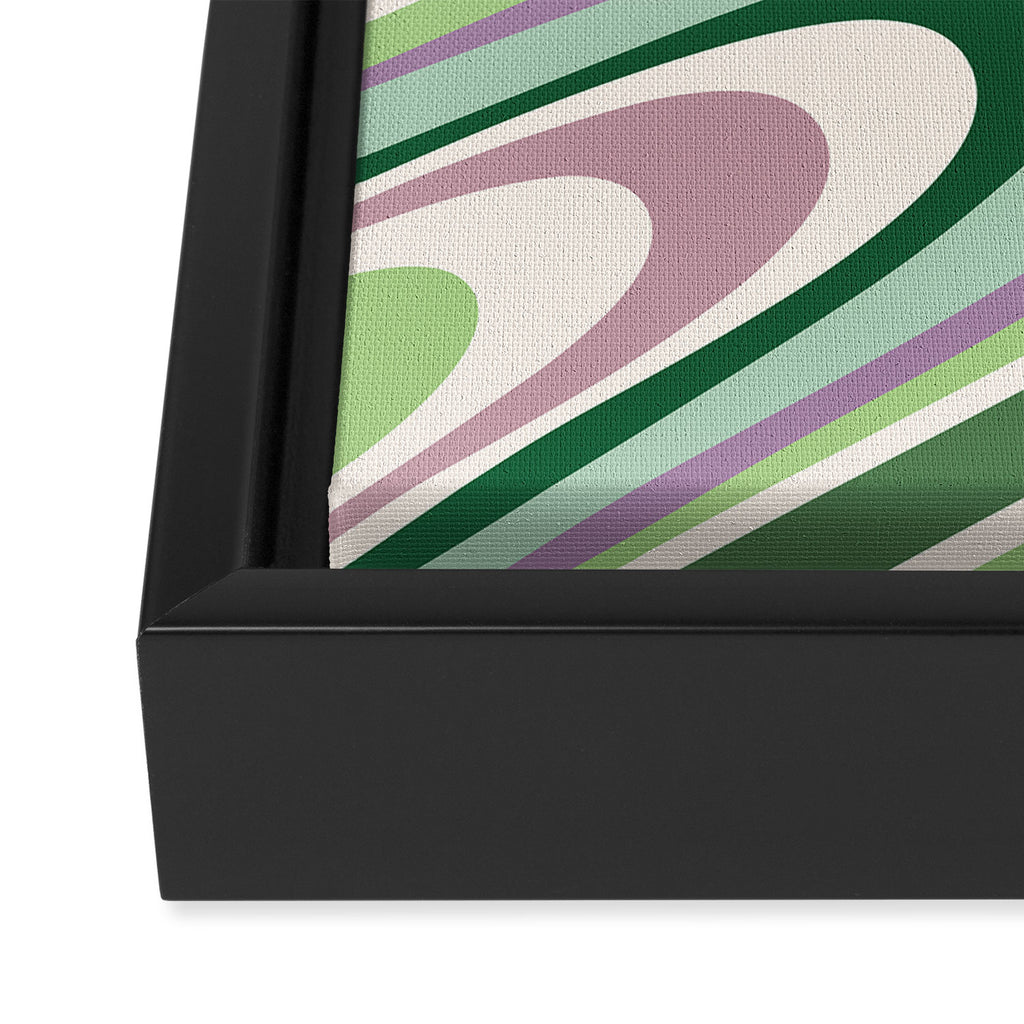 Liquid Swirl Groovy Ripple Retro 60s & 70s Pattern II Framed Canvas Print Gallery Image 3
