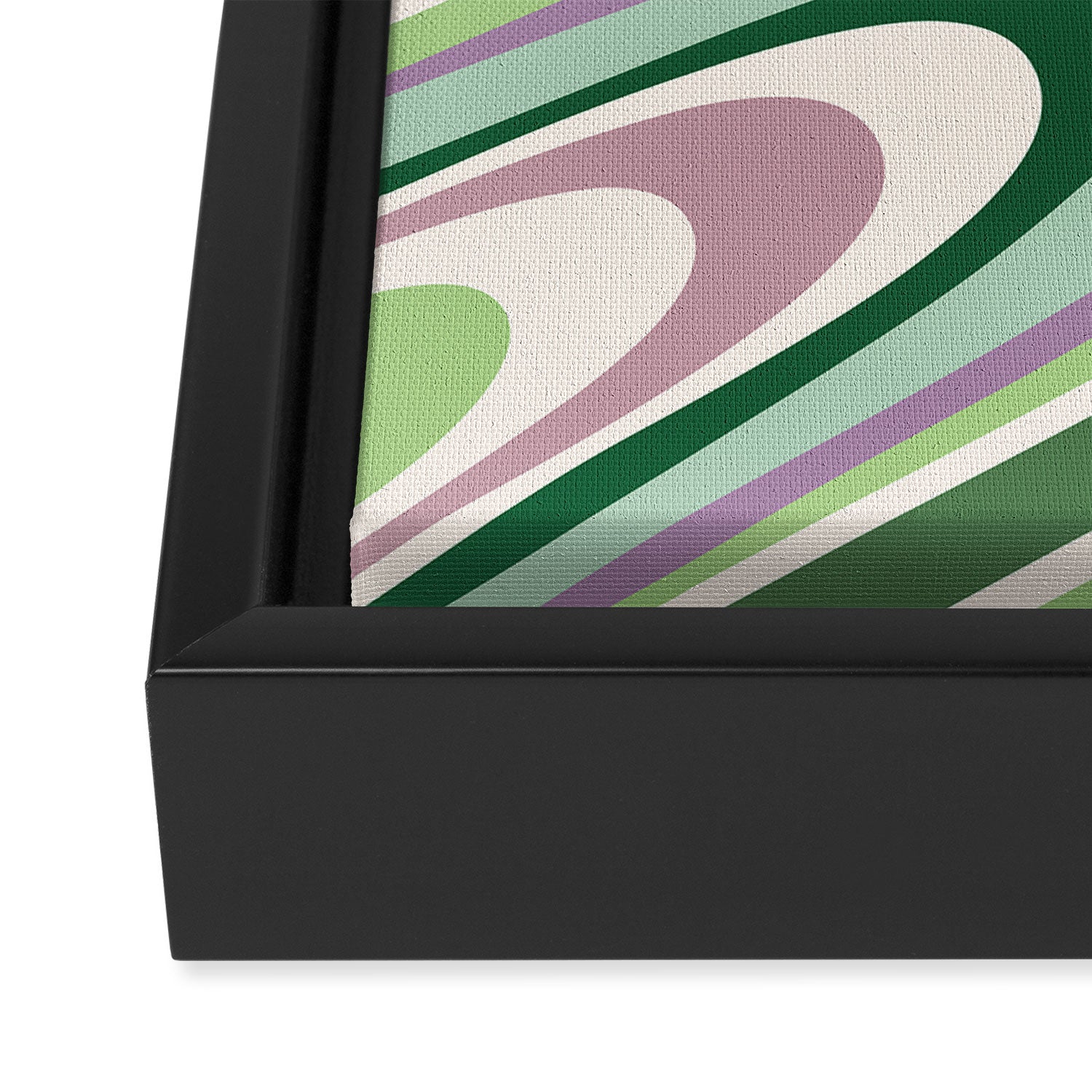 Liquid Swirl Groovy Ripple Retro 60s & 70s Pattern II Framed Canvas Print Gallery Image 3