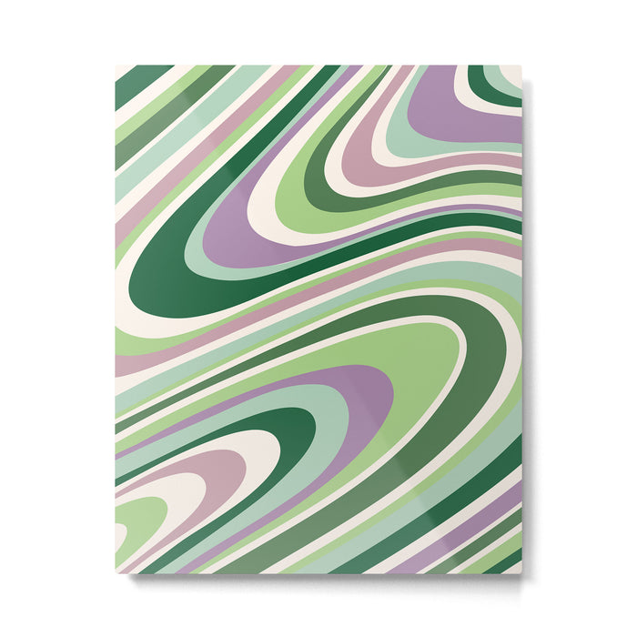 Liquid Swirl Groovy Ripple Retro 60s & 70s Pattern II Metal Print Gallery Image 1