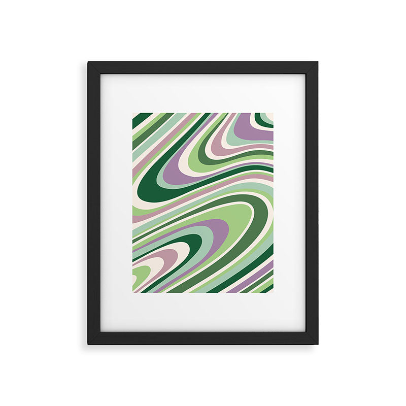 Liquid Swirl Groovy Ripple Retro 60s & 70s Pattern II Framed Art Print Gallery Image 5