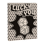 Lucky You Dice in Black and White Canvas Print Gallery Image 6