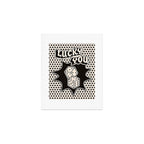 Lucky You Dice in Black and White Art Print Gallery Image 1