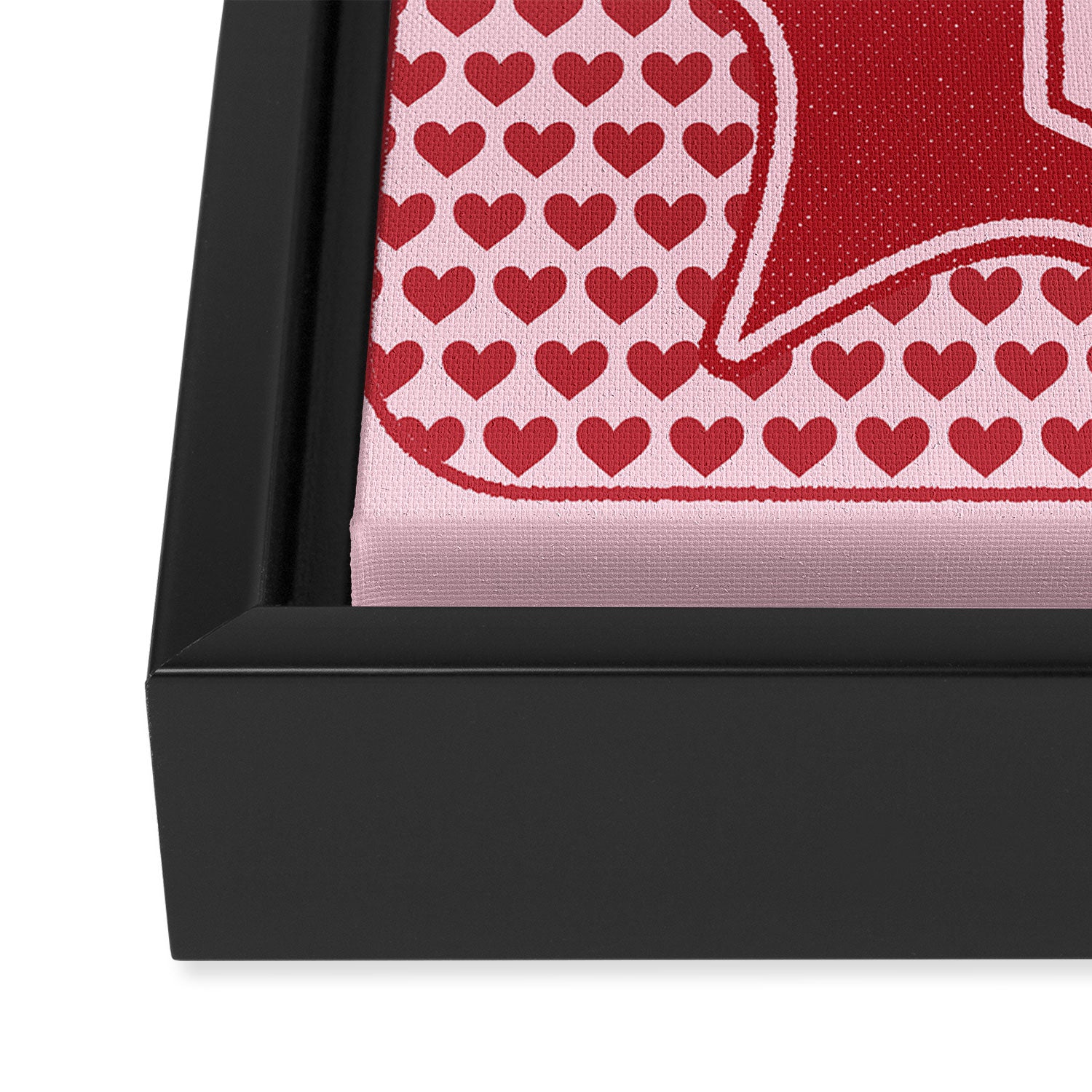 Lucky You Dice in Pink and Red Framed Canvas Print Gallery Image 3