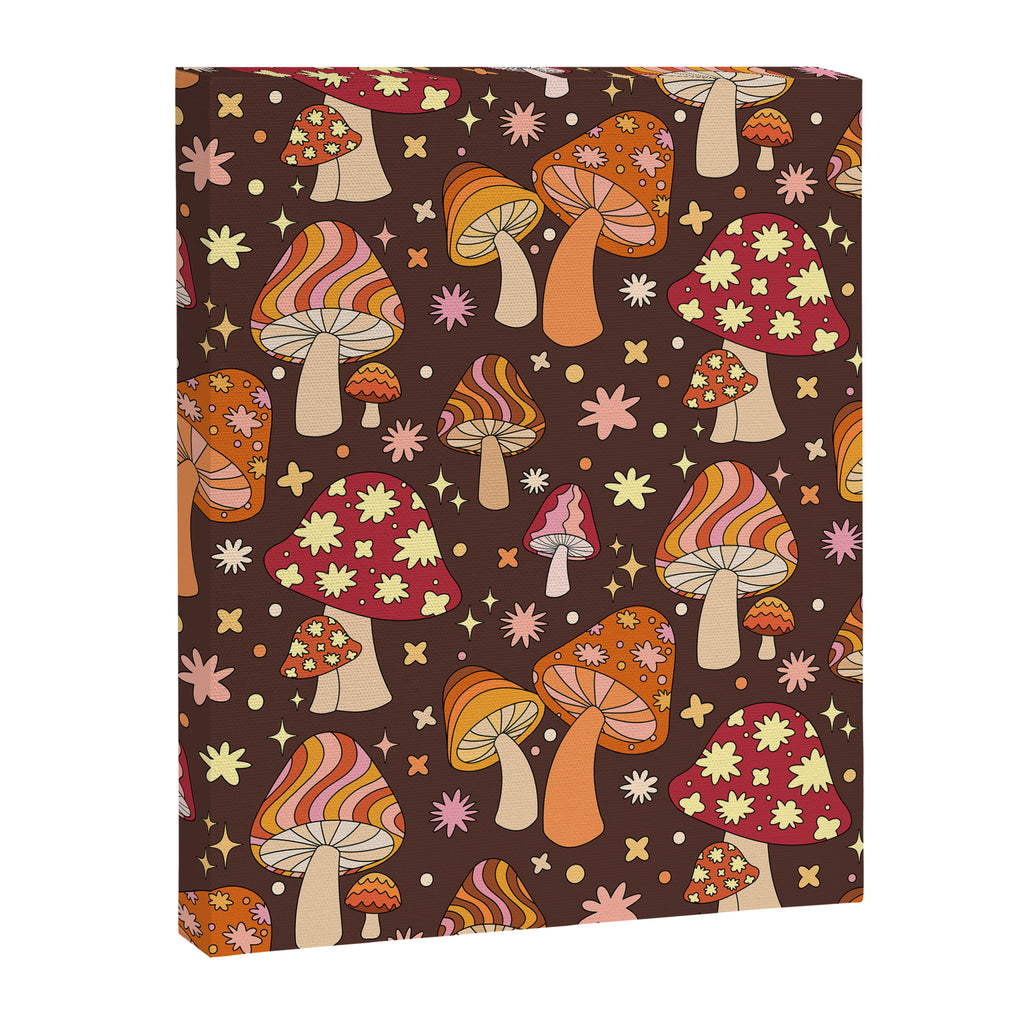 Magic Mushrooms in Brown Canvas Print Gallery Image 6