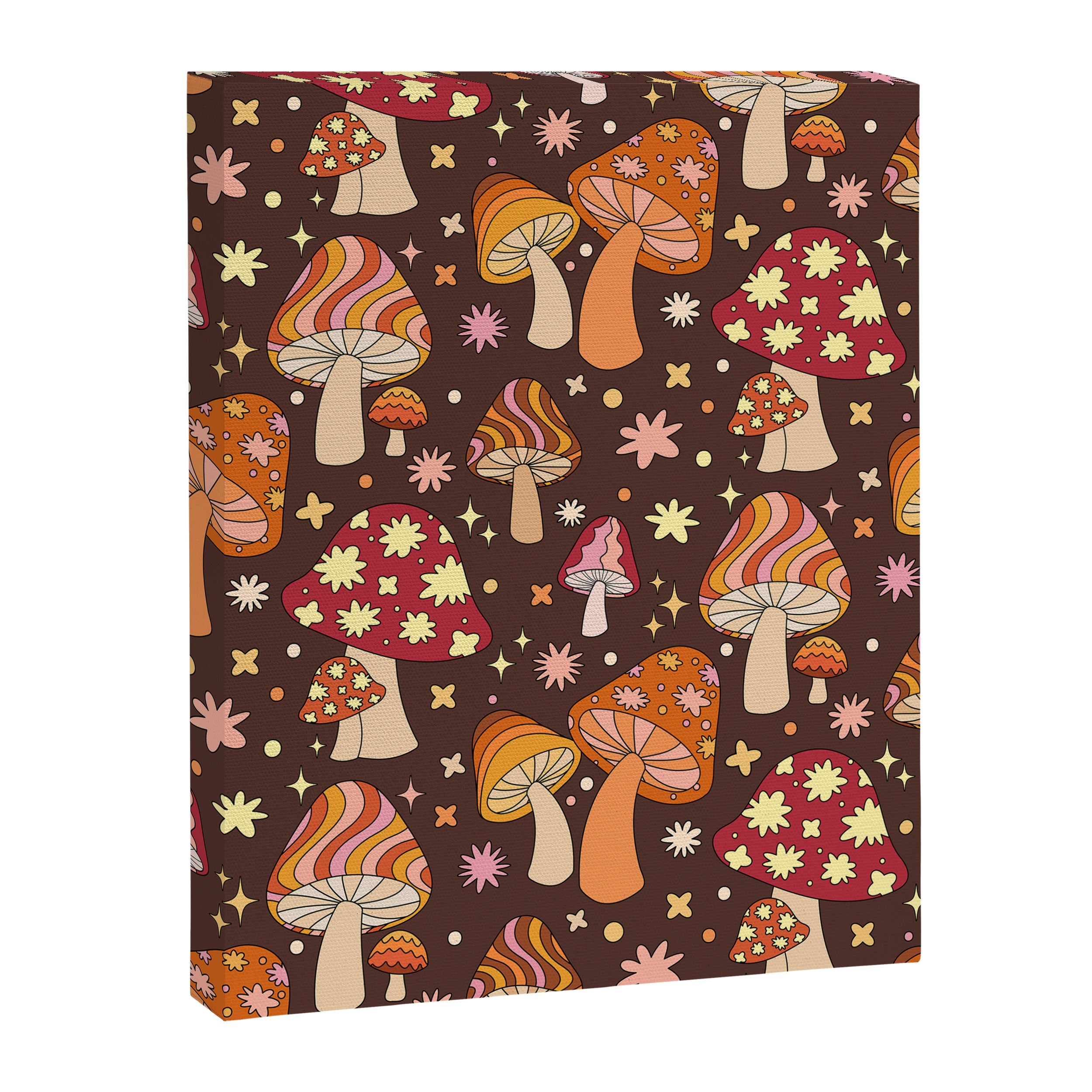 Magic Mushrooms in Brown Canvas Print Gallery Image 6