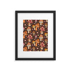 Magic Mushrooms in Brown Framed Art Print Gallery Image 4