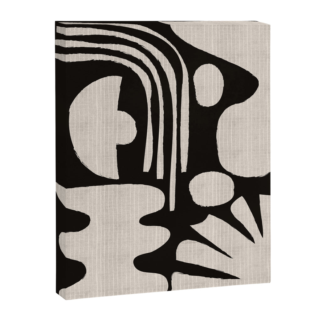 Matisse Inspired Cutouts in Black and White Canvas Print Gallery Image 6