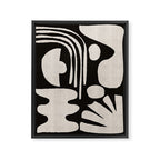 Matisse Inspired Cutouts in Black and White Framed Canvas Print Gallery Image 6