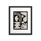 Matisse Inspired Cutouts in Black and White Framed Art Print Gallery Image 5