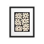 Mid-Century Flowers in Black & White Framed Art Print Gallery Image 4