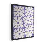 Mid-Century Flowers in Blue & White Framed Canvas Print Gallery Image 2