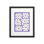 Mid-Century Flowers in Blue & White Framed Art Print Gallery Image 5