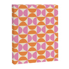 Mid-Century Geometric Shapes in Orange & Pink Canvas Print Gallery Image 6