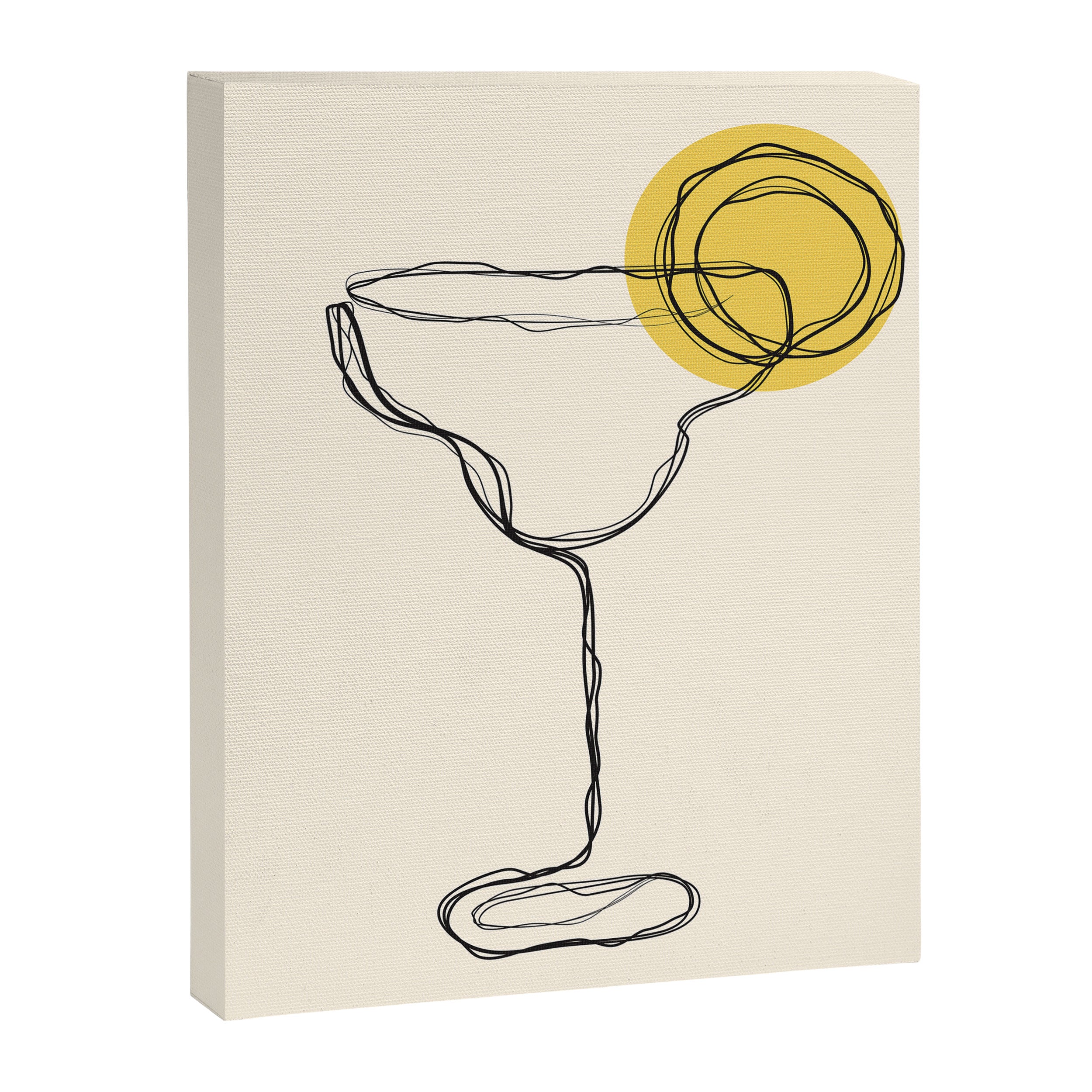Minimalist Margarita Cocktail Drink Canvas Print Gallery Image 6