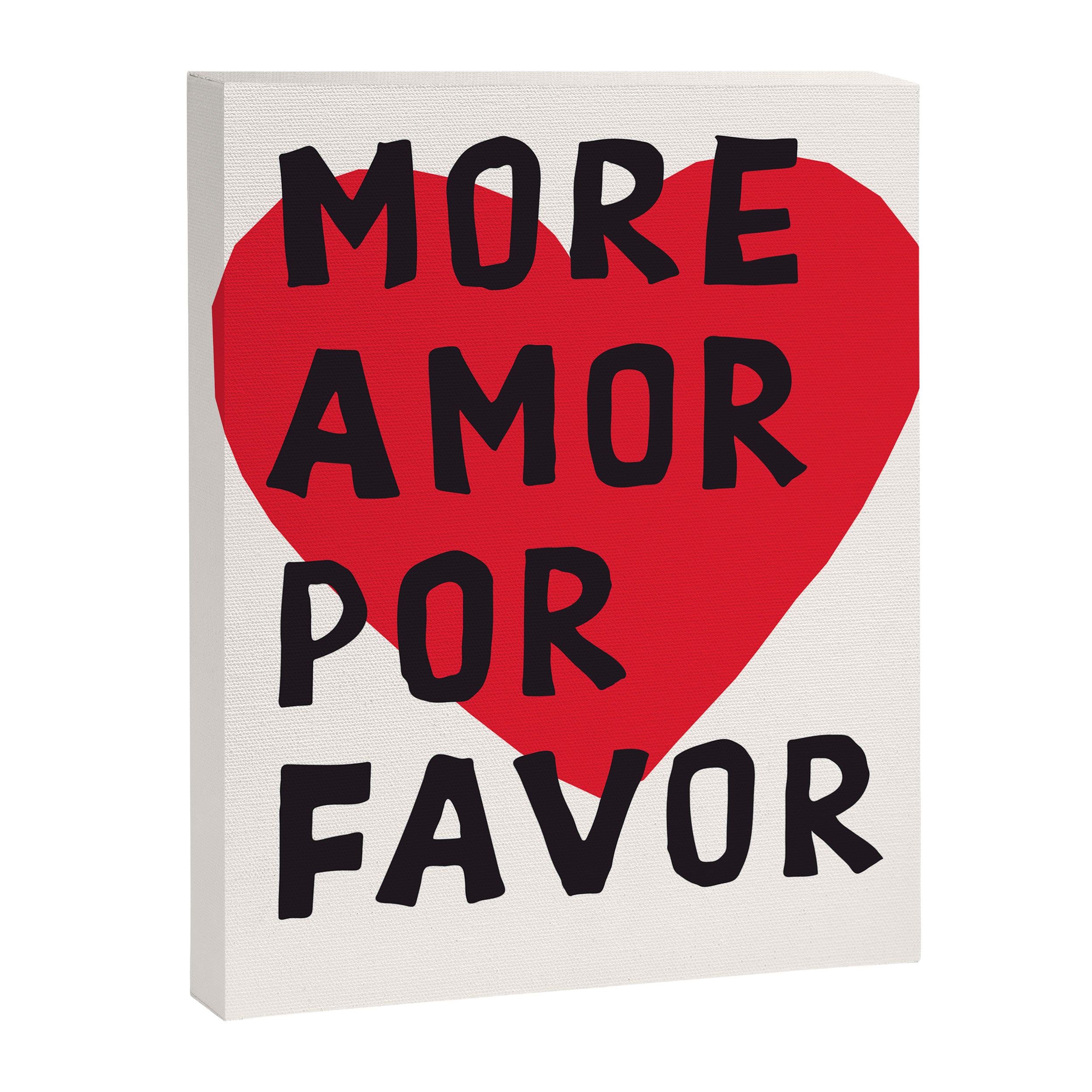 More Amor Por Favor in Black & White Canvas Print Gallery Image 8