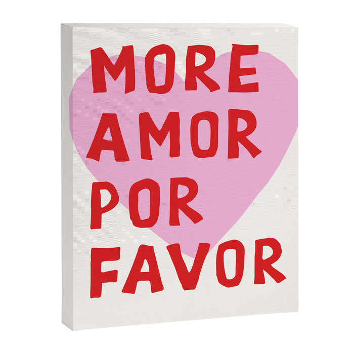 More Amor Por Favor in Pink and Red Canvas Print Gallery Image 1