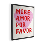 More Amor Por Favor in Pink and Red Framed Canvas Print Gallery Image 2