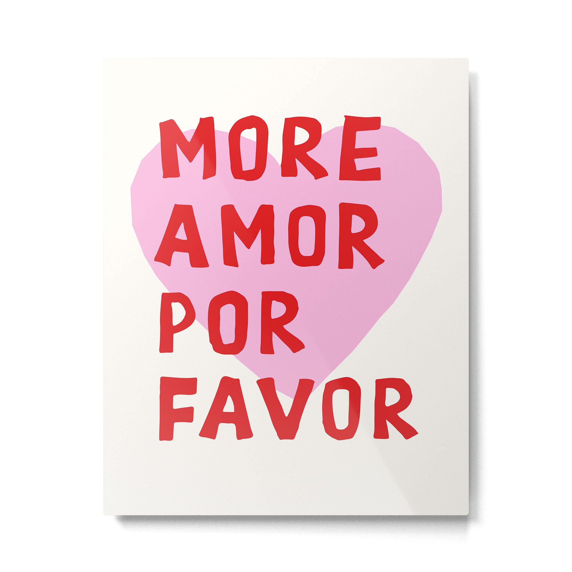 More Amor Por Favor in Pink and Red Metal Print Gallery Image 6