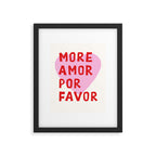 More Amor Por Favor in Pink and Red Framed Art Print Gallery Image 6
