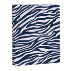 Navy Blue Zebra Animal Print Canvas Print Gallery Image 6